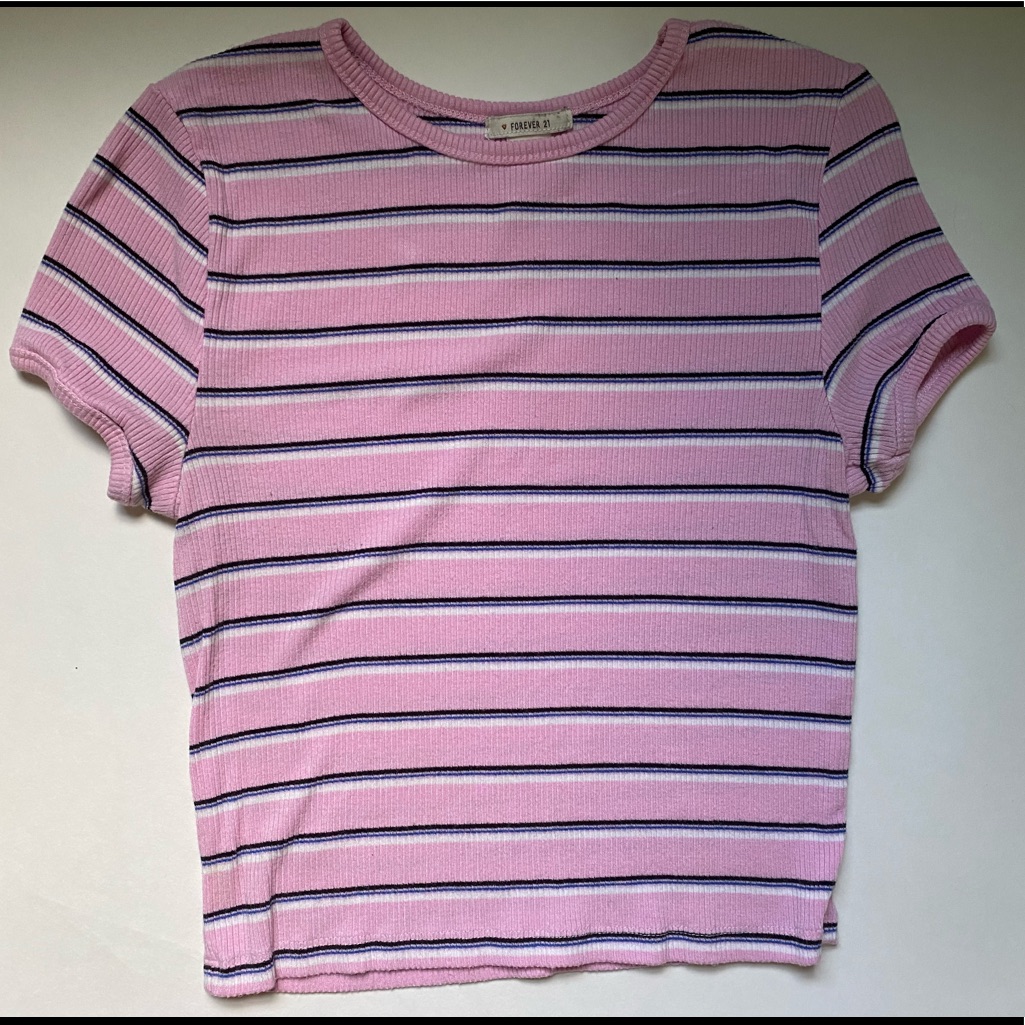 Basic Striped Crop Tee